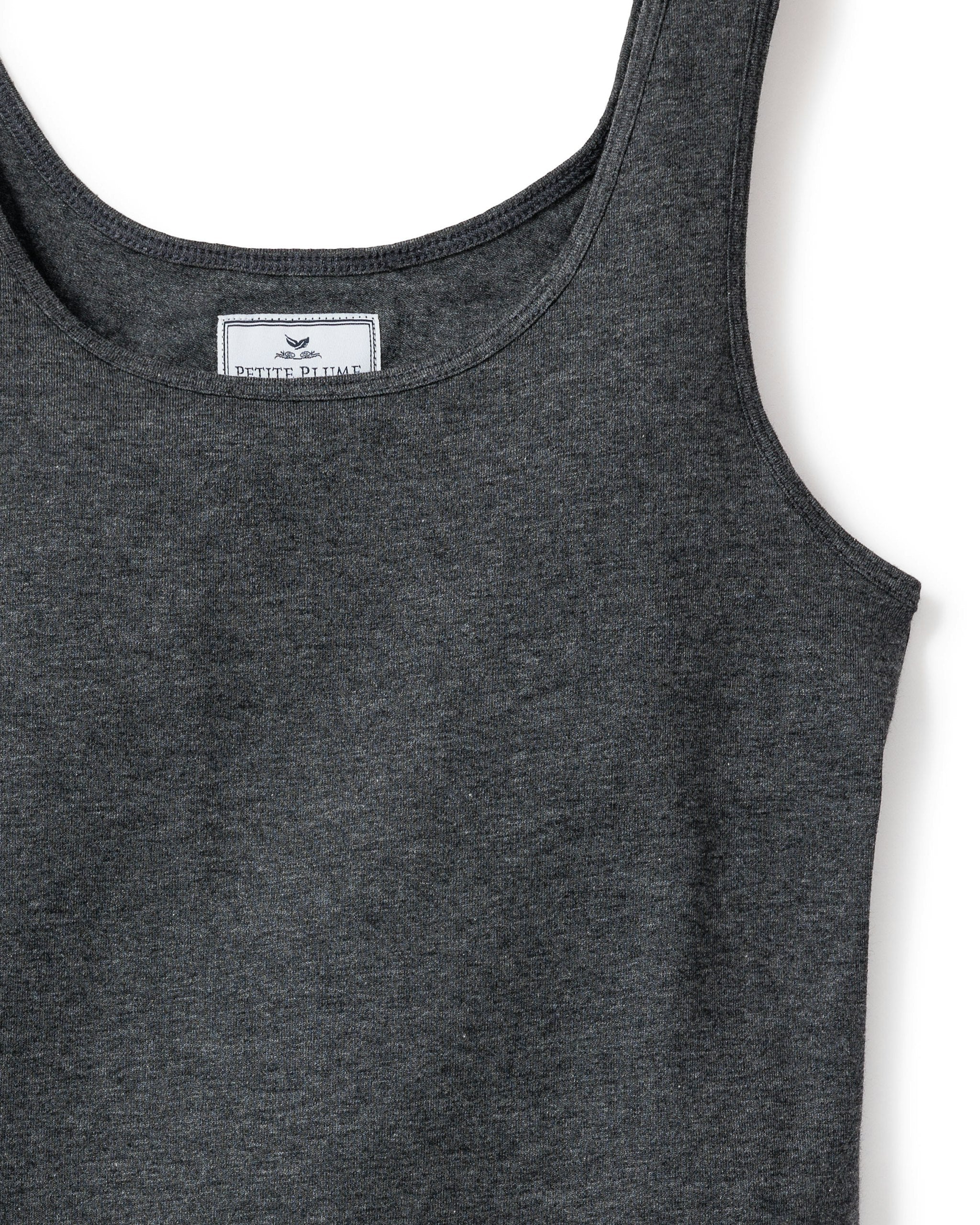Women's Pima Tank Top in Dark Heather Grey in Dark Heather Grey#Color_Dark Heather Grey