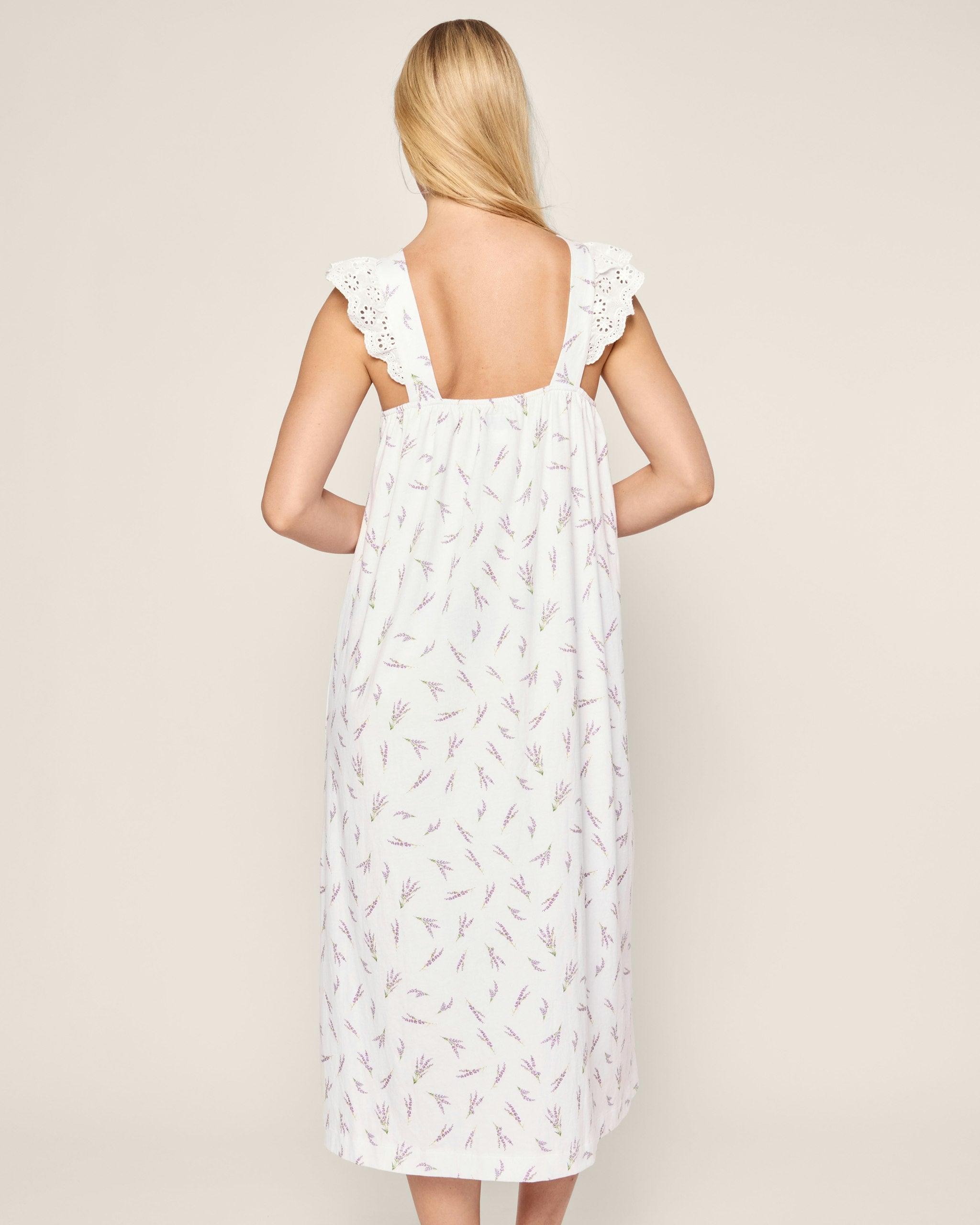 Women's Pima Clara Nightgown in Bristol Bay in Fields of Provence#Color_Fields of Provence