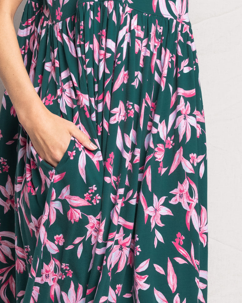 Luxe Pima Cotton Amalfi Floral Serene Lounge Dress