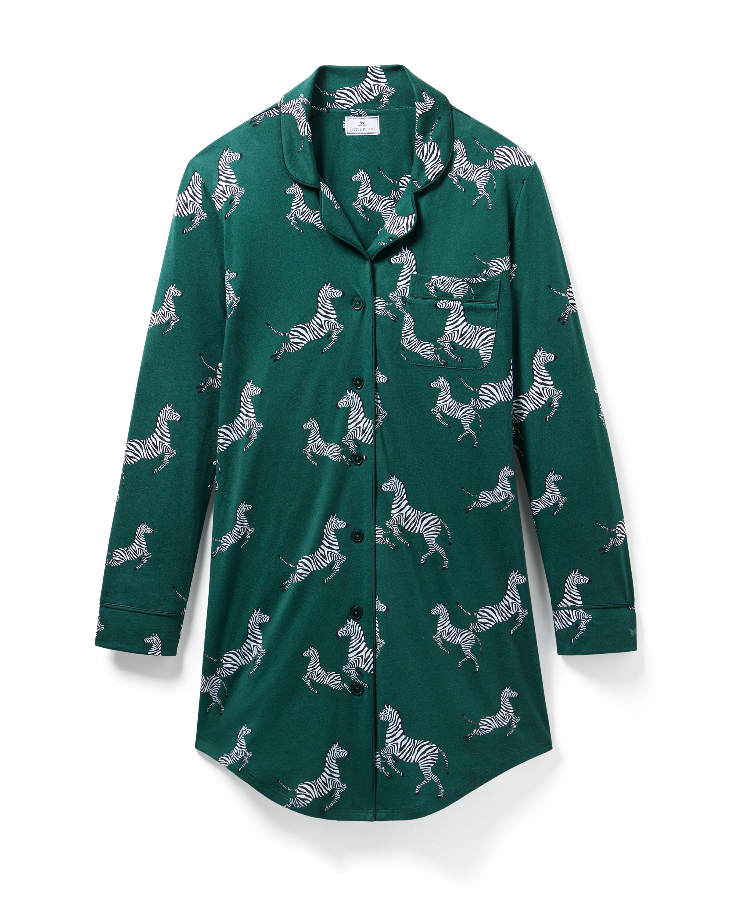 Women's Pima Nightshirt in Zèbre de Forêt
