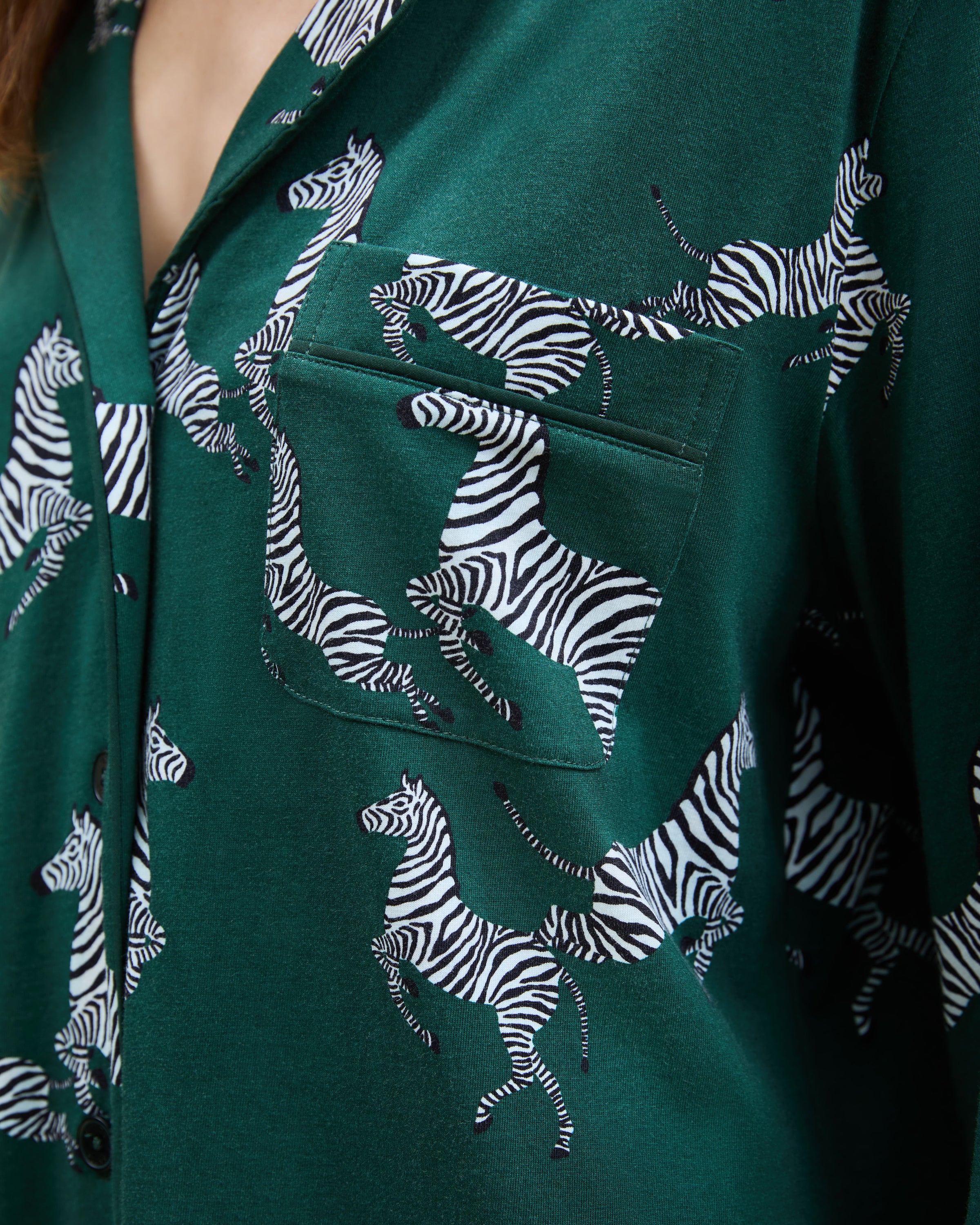 Women's Pima Nightshirt in Zèbre de Forêt