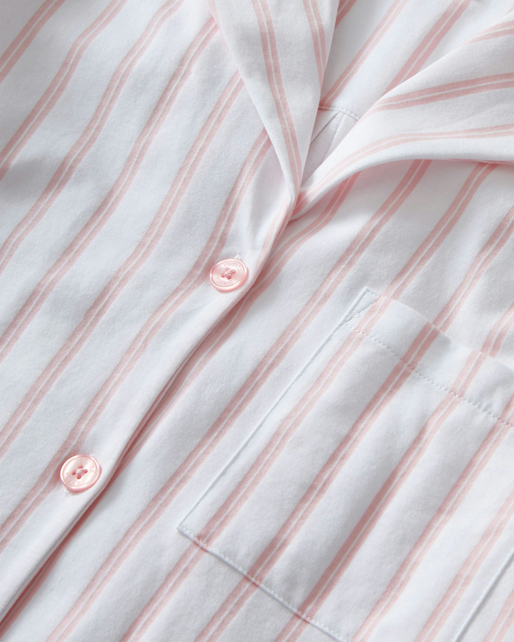 The Olivia Pima Short Set in Navy in Pink Stripe#Color_Pink Stripe