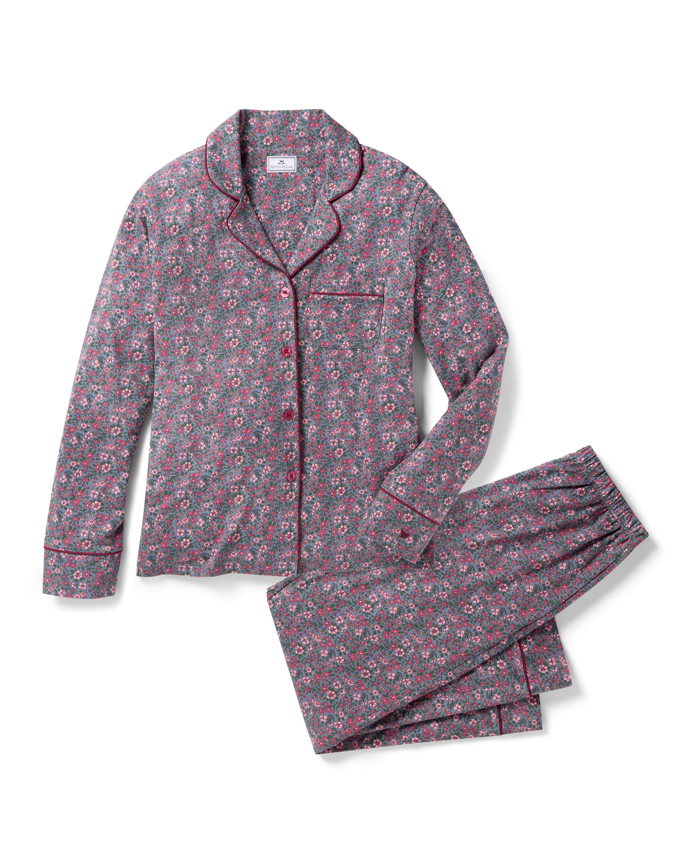 Women's Pima Pajama Set in Fleurs de Saison