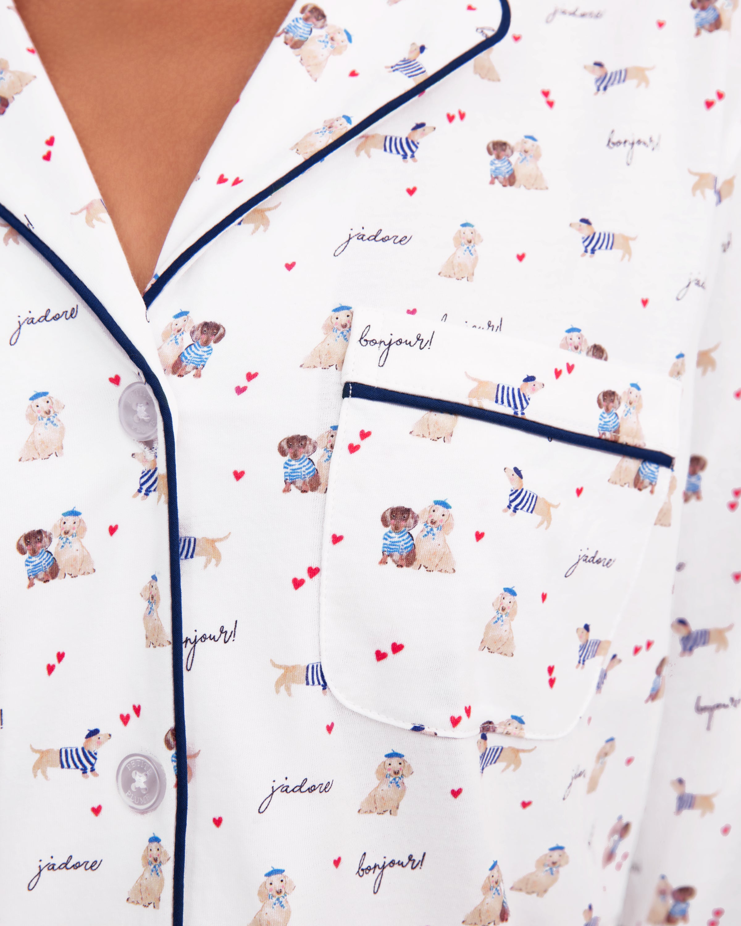 Women's Pima Pajama Set in Le Woof