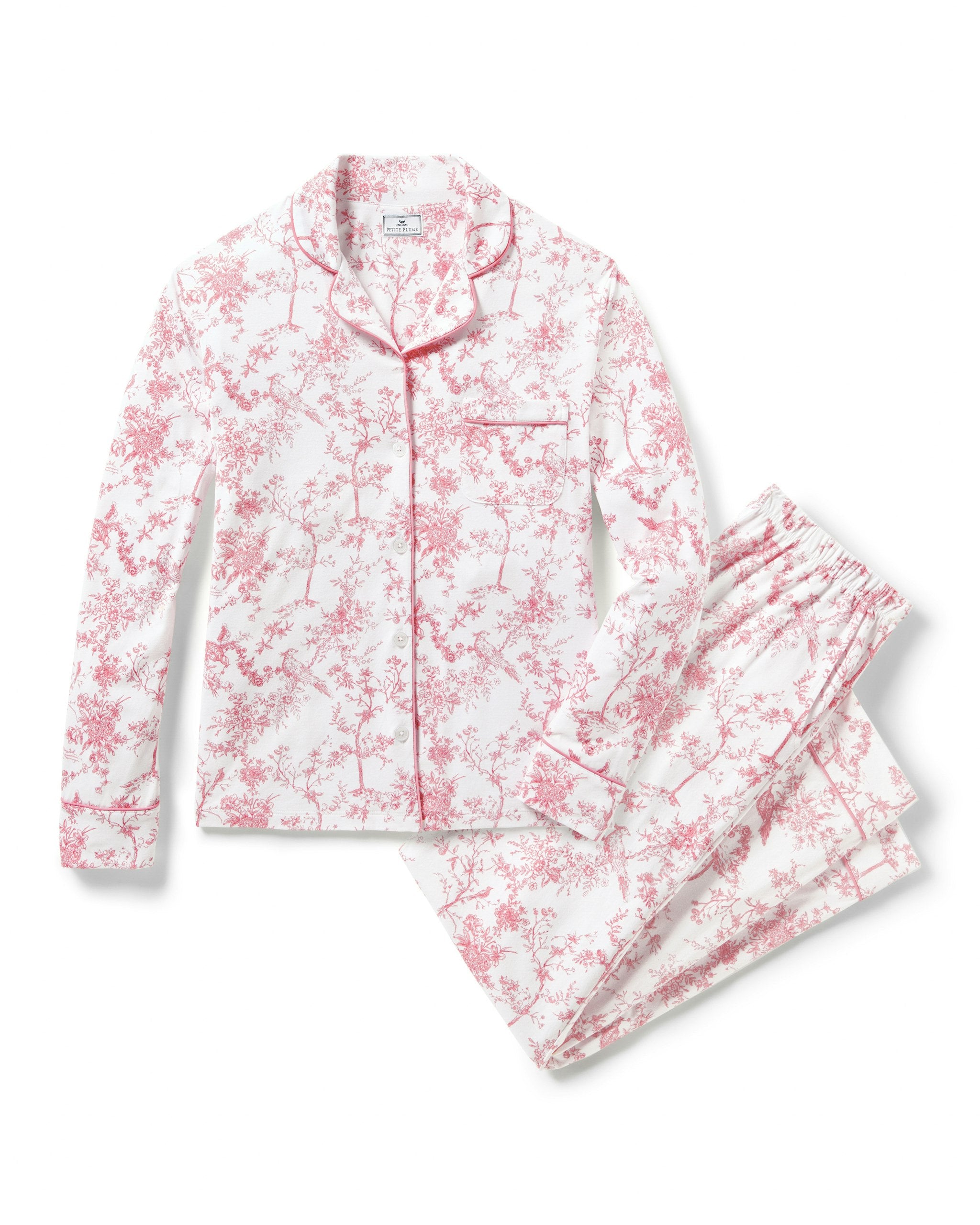 Women's Pima Pajama in Timeless Toile in Pink Timeless Toile#Colorway_Pink Timeless Toile