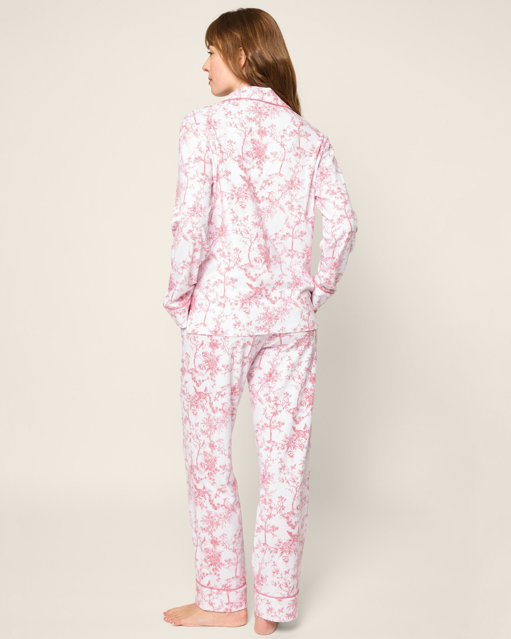 Women's Pima Pajama in Timeless Toile in Pink Timeless Toile#Colorway_Pink Timeless Toile