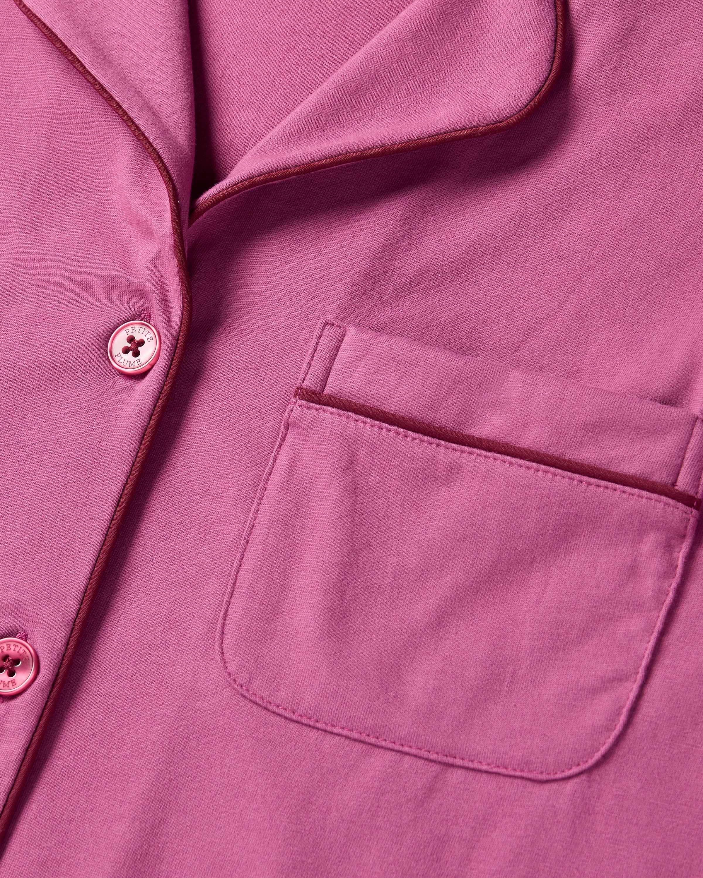 Women's Pima Pajama Set in Rosewood