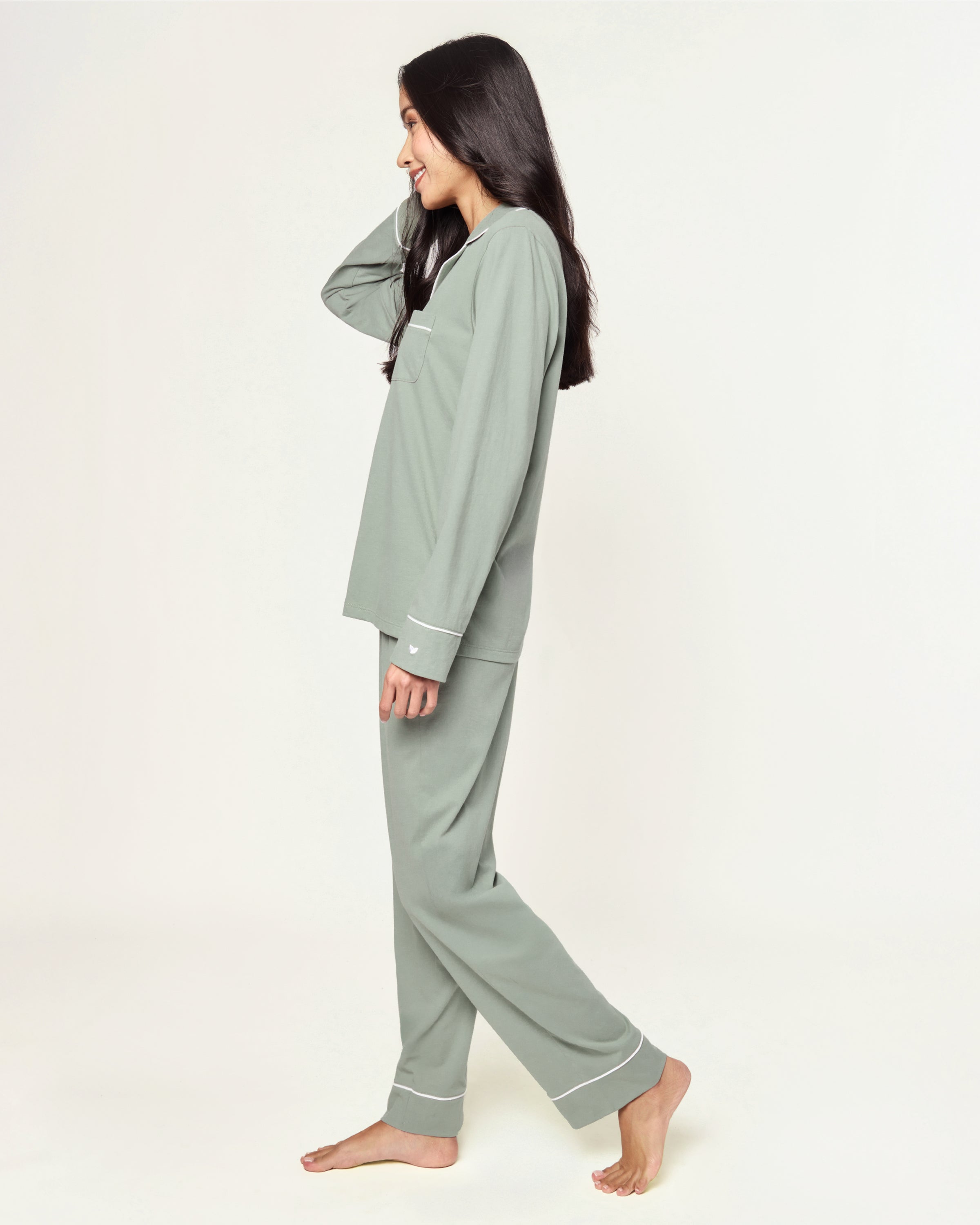 Women's Pima Pajama Set in Sage