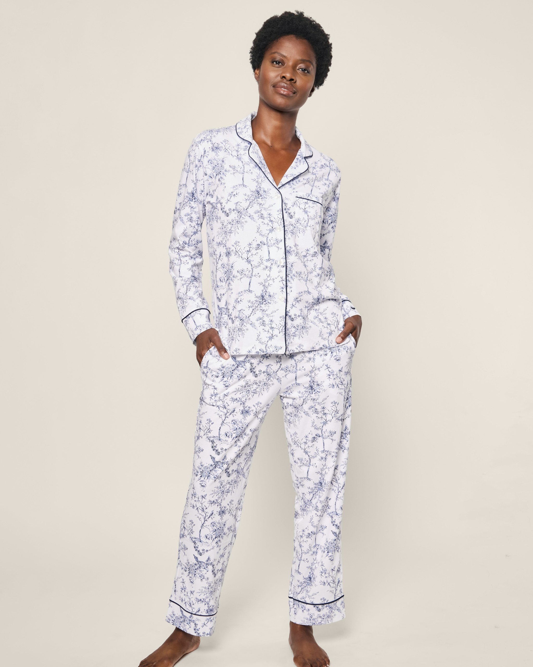 Women's Pima Pajama in Timeless Toile in Timeless Toile#Colorway_Timeless Toile