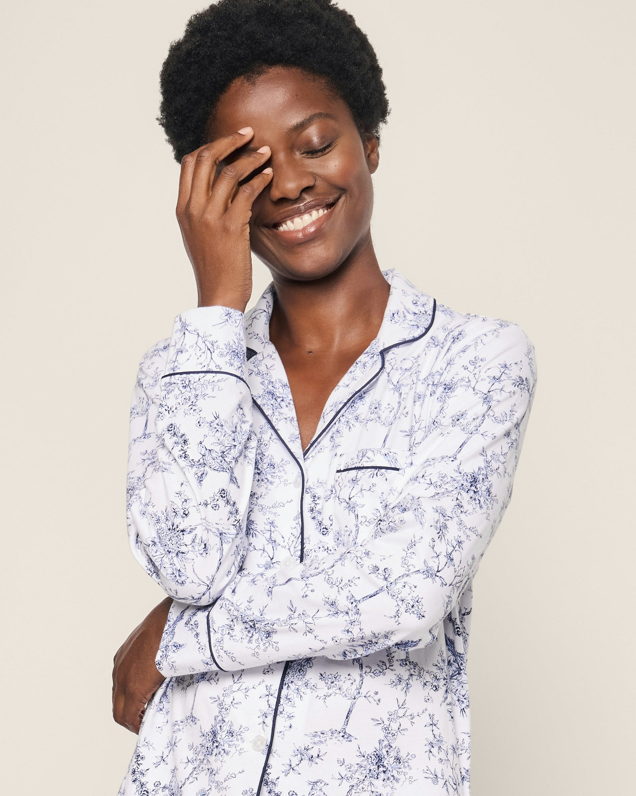 Women's Pima Pajama in Timeless Toile in Timeless Toile#Colorway_Timeless Toile