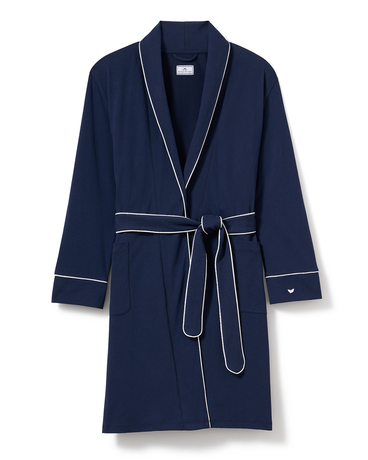 Women's Pima Robe in Navy | Petite Plume