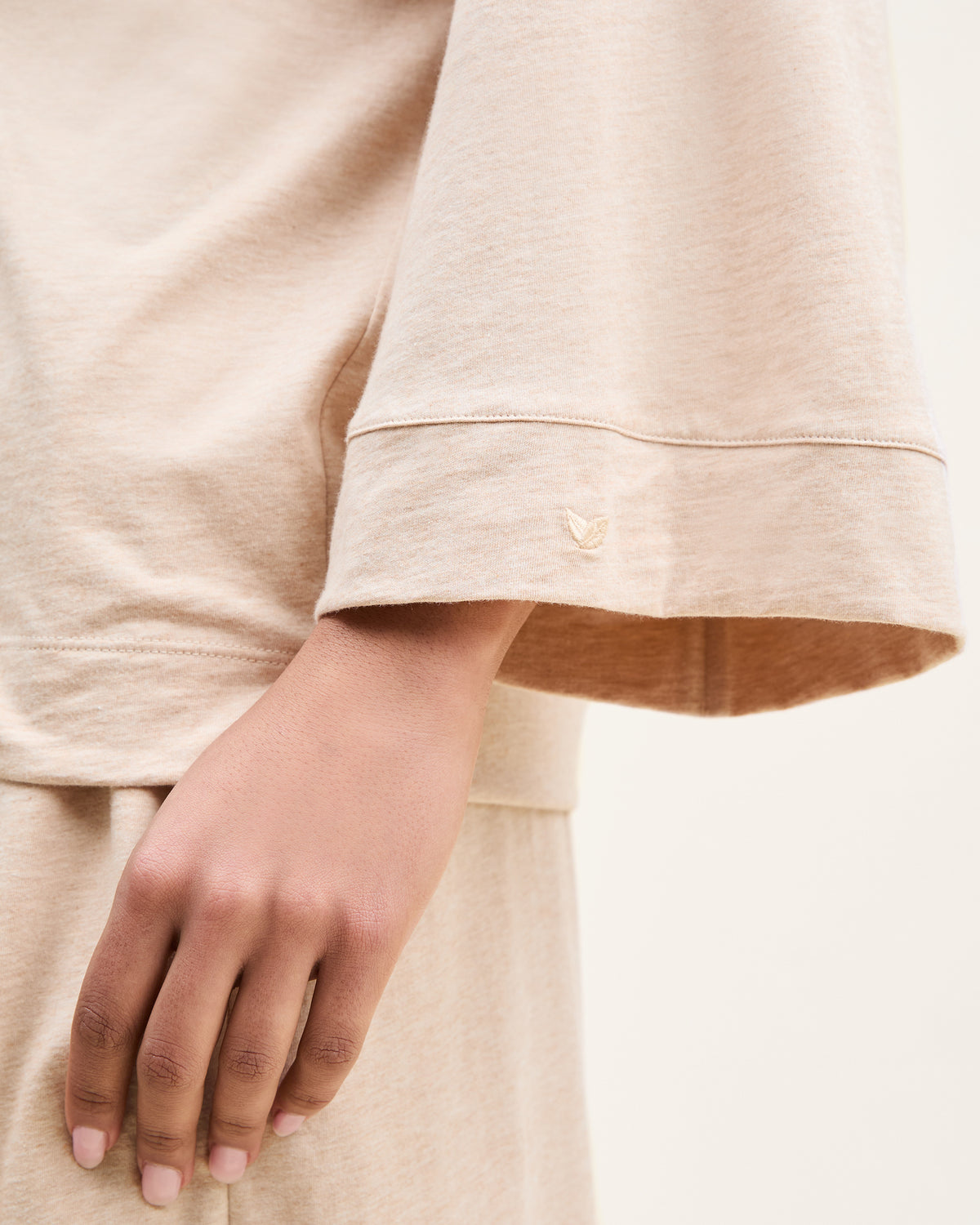 The Olivia Wide Leg Pima Pajama Set Pink Stripe
