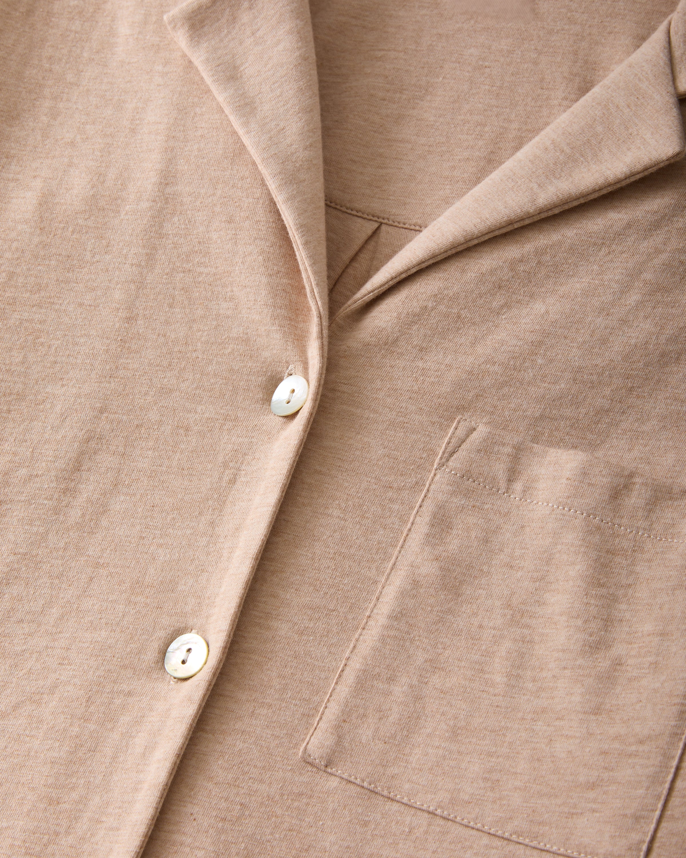 The Olivia Wide Leg Pima Pajama Set in Camel