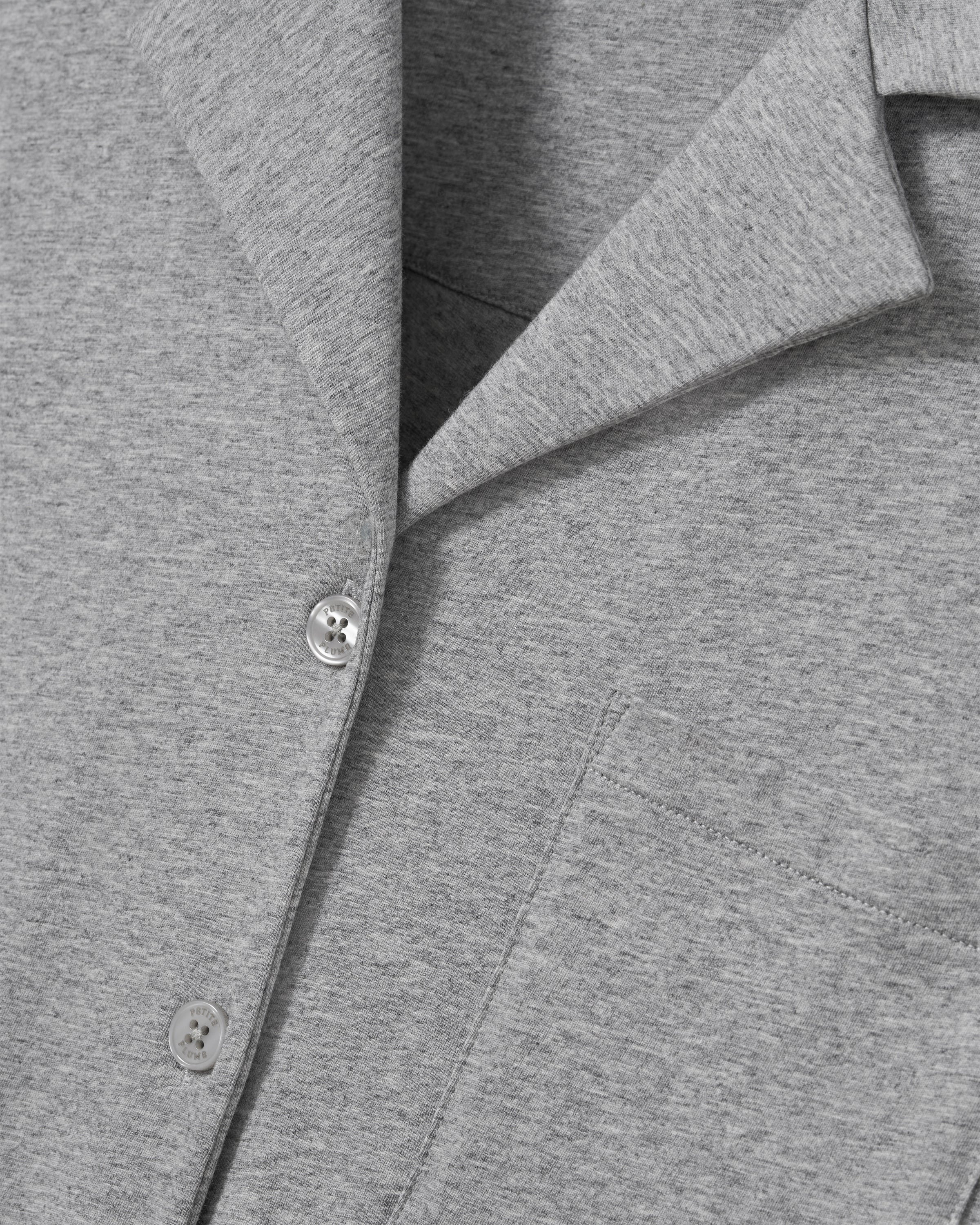 The Olivia Wide Leg Lightweight Pima Pajama Set in Heather Grey