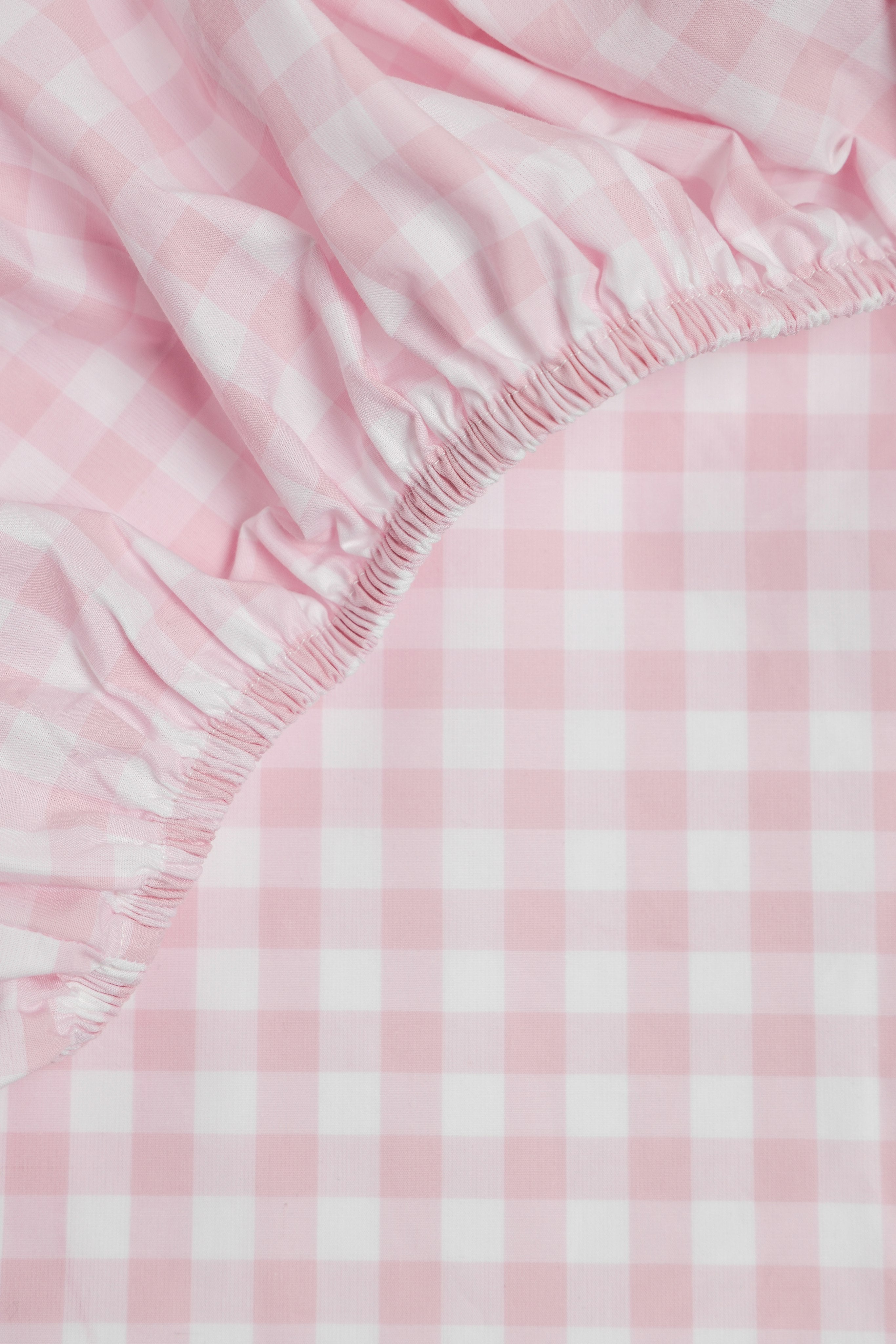 Luxe Premium Cotton Pink Gingham Crib Sheet