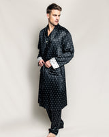 100% Mulberry Silk Men's Art Nouveau Long Robe