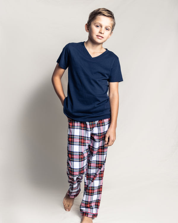 Kid's Brushed Cotton Pajama Pant in Balmoral Tartan