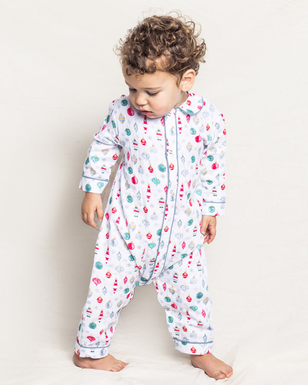 Baby's Twill Cambridge Romper in Vintage Ornaments