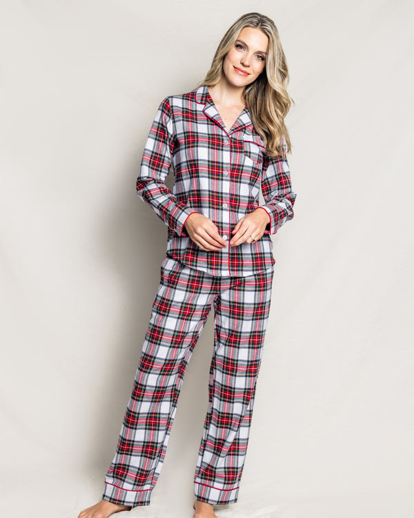 Women's Brushed Cotton Pajama Set in Balmoral Tartan