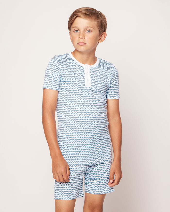 Petite Plume - Kid's Pima Snug Fit Pajama Set in Teddy Tales