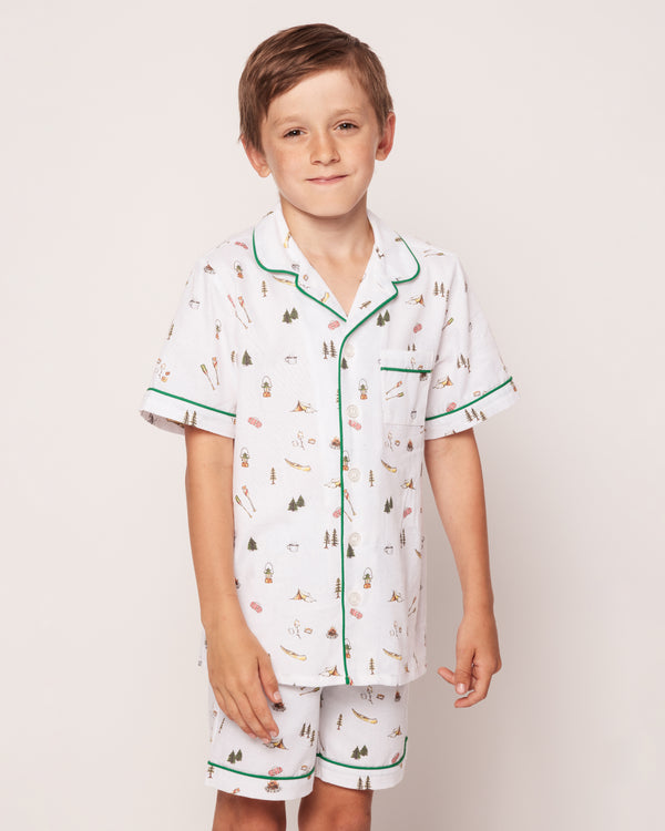 Kid's Twill Pajama Short Set in The Great Outdoors