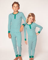 100% Pima Cotton Green Stripe Pajama