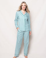 Women's Emerald Ticking Pajama Set