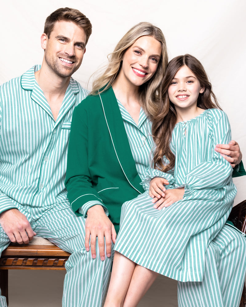 Men's Emerald Ticking Pajama Set