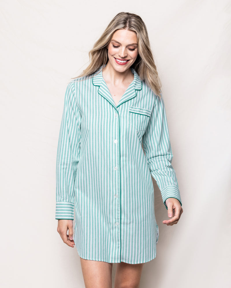 Women's Emerald Ticking Nightshirt