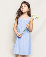 Children's French Blue Seersucker Charlotte Nightgown