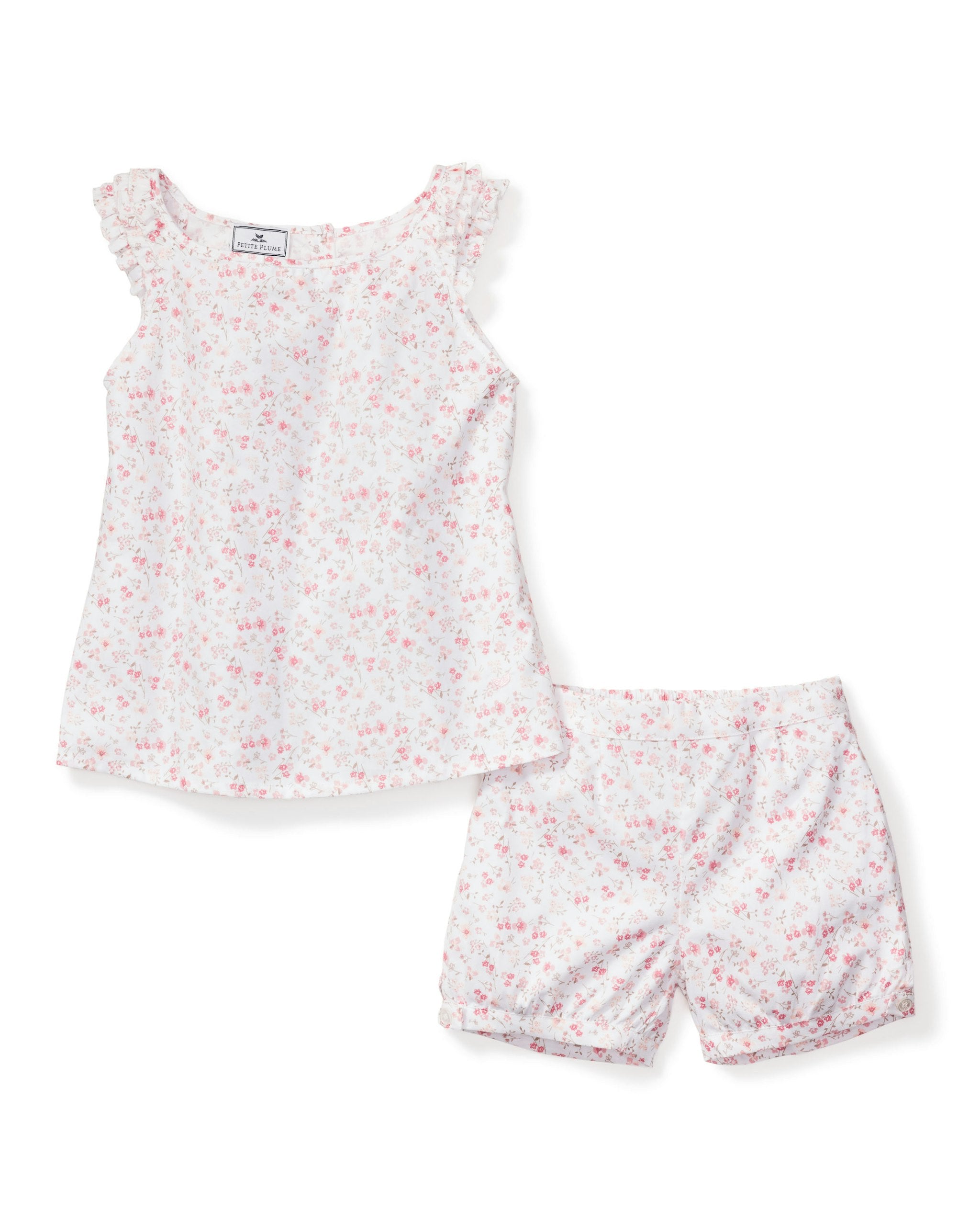 Girl's Twill Amelie Short Set in Timeless Toile in Dorset Floral#Color_Dorset Floral