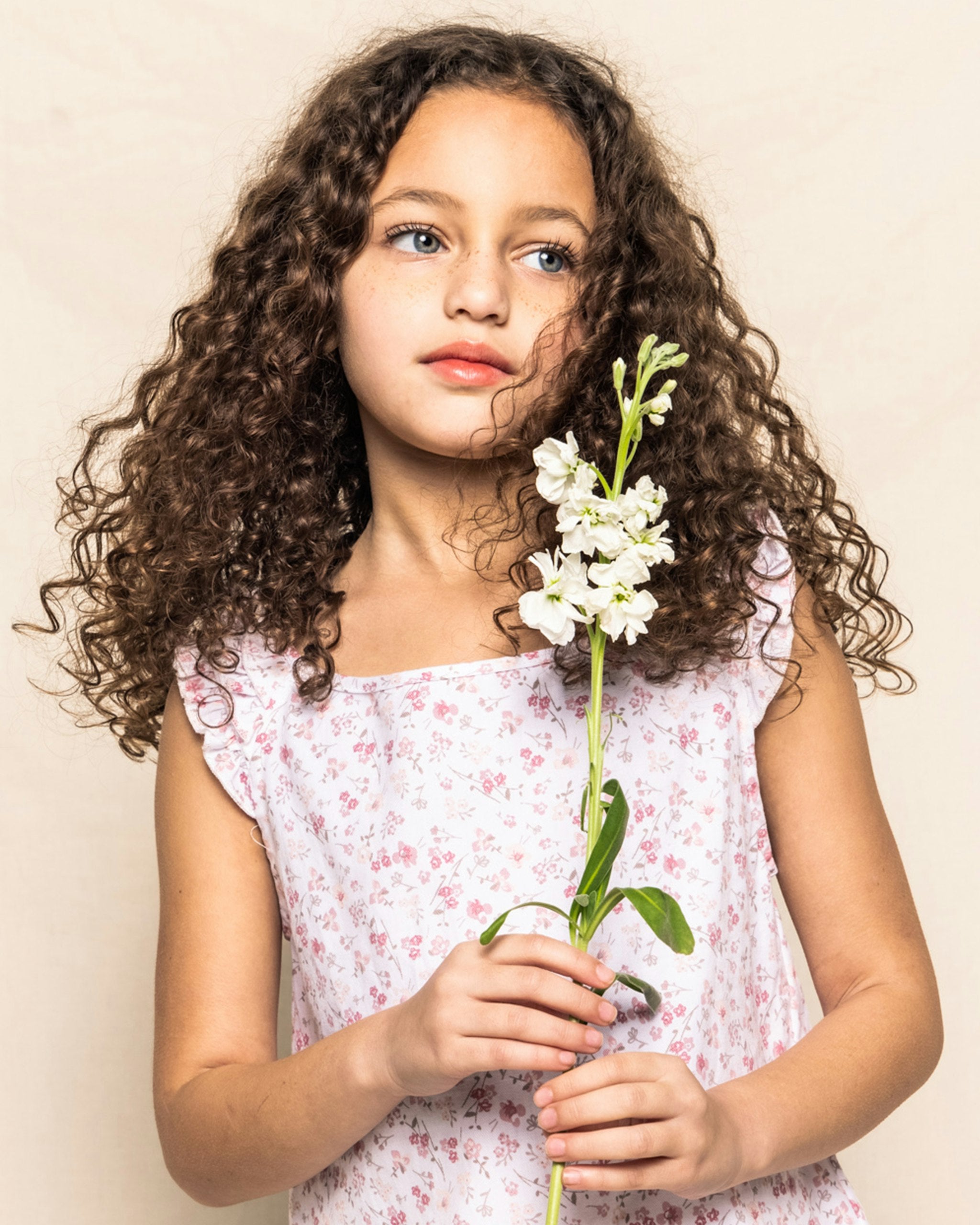 Girl's Twill Amelie Short Set in Timeless Toile in Dorset Floral#Color_Dorset Floral