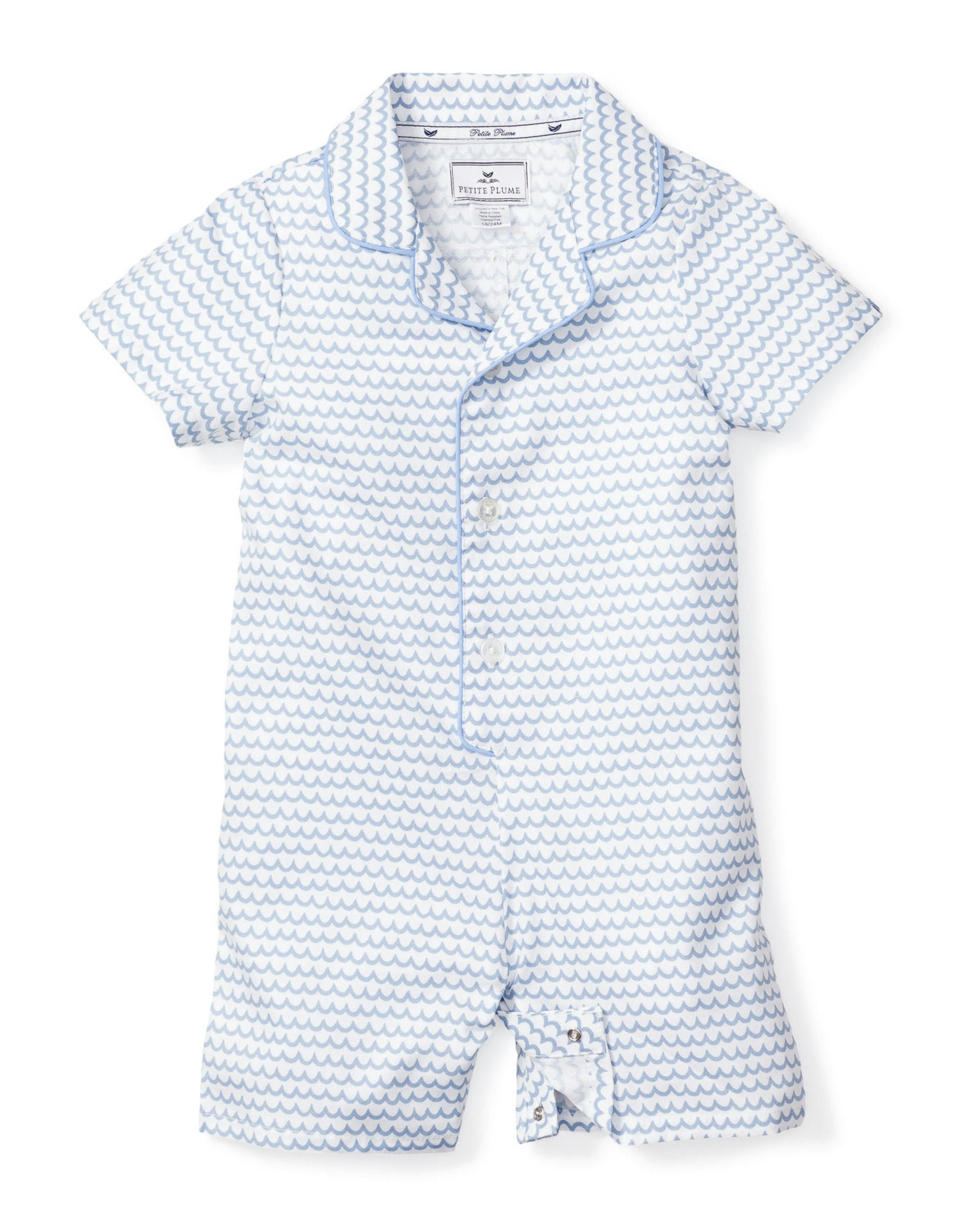 Baby's Twill Summer Romper in La Mer in La Mer#Color_La Mer