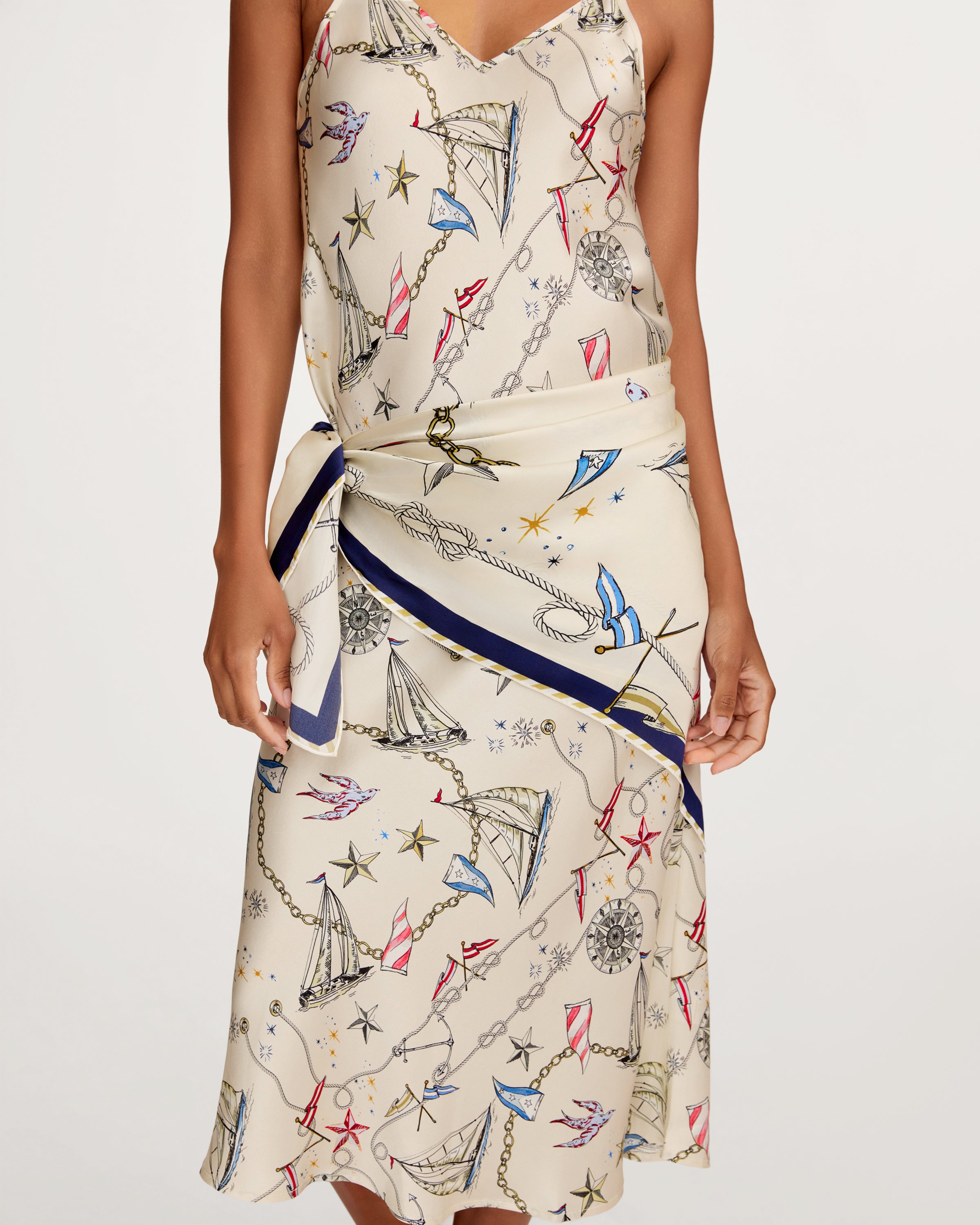 Silk Scarf in Regatta Royale