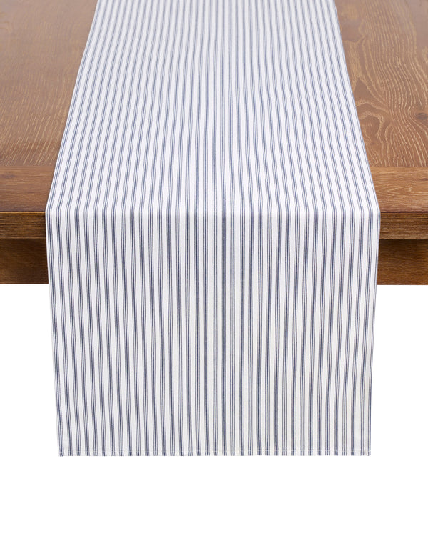 Signature Navy French Ticking Table Linen