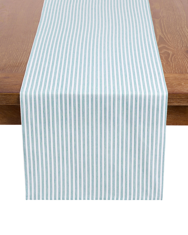 Signature Emerald Ticking Table Linen
