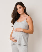 Luxe Pima Light Heather Grey Maternity Camisole