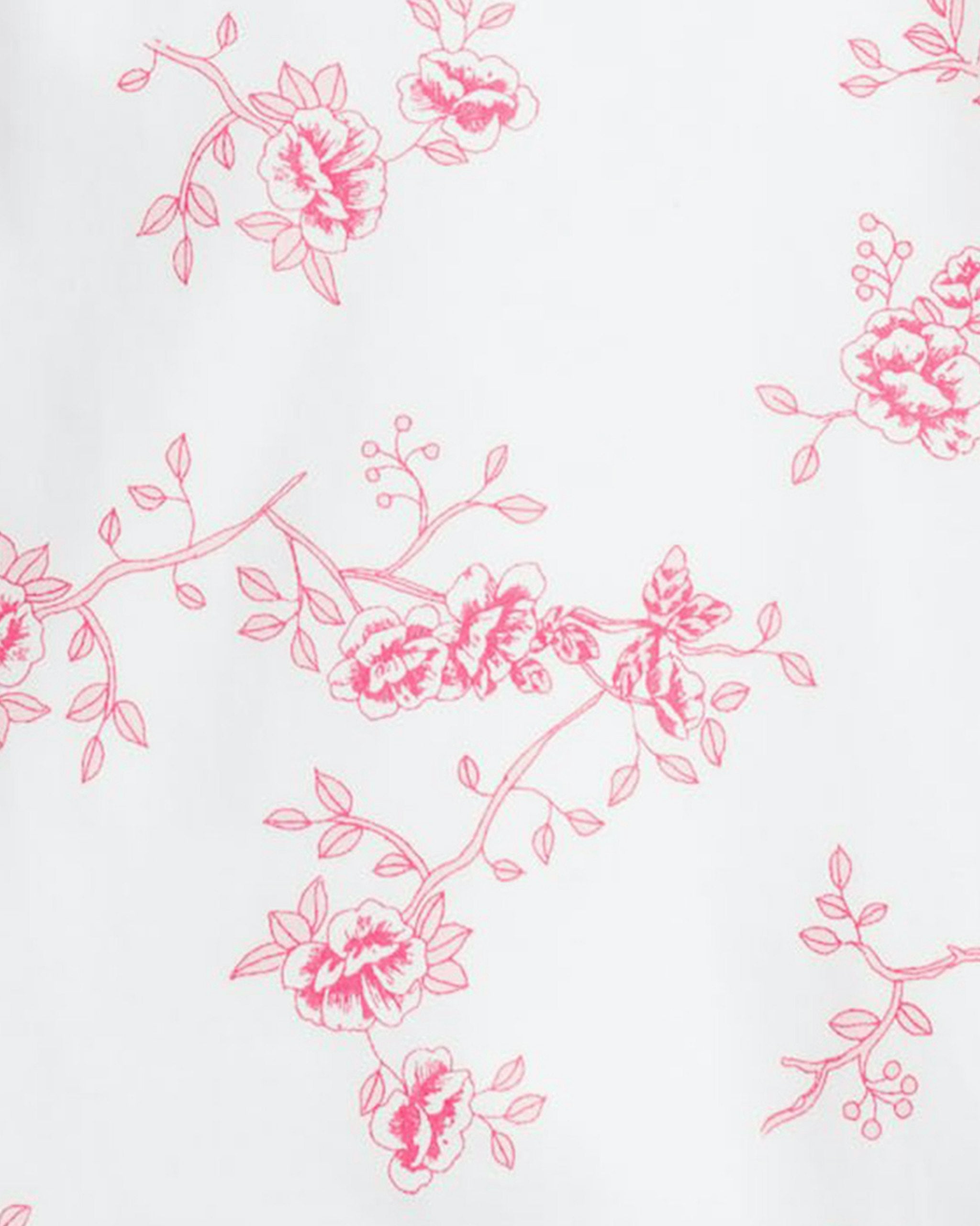 Girl's Twill Lily Nightgown in Indigo Floral in English Rose Floral#Color_English Rose Floral