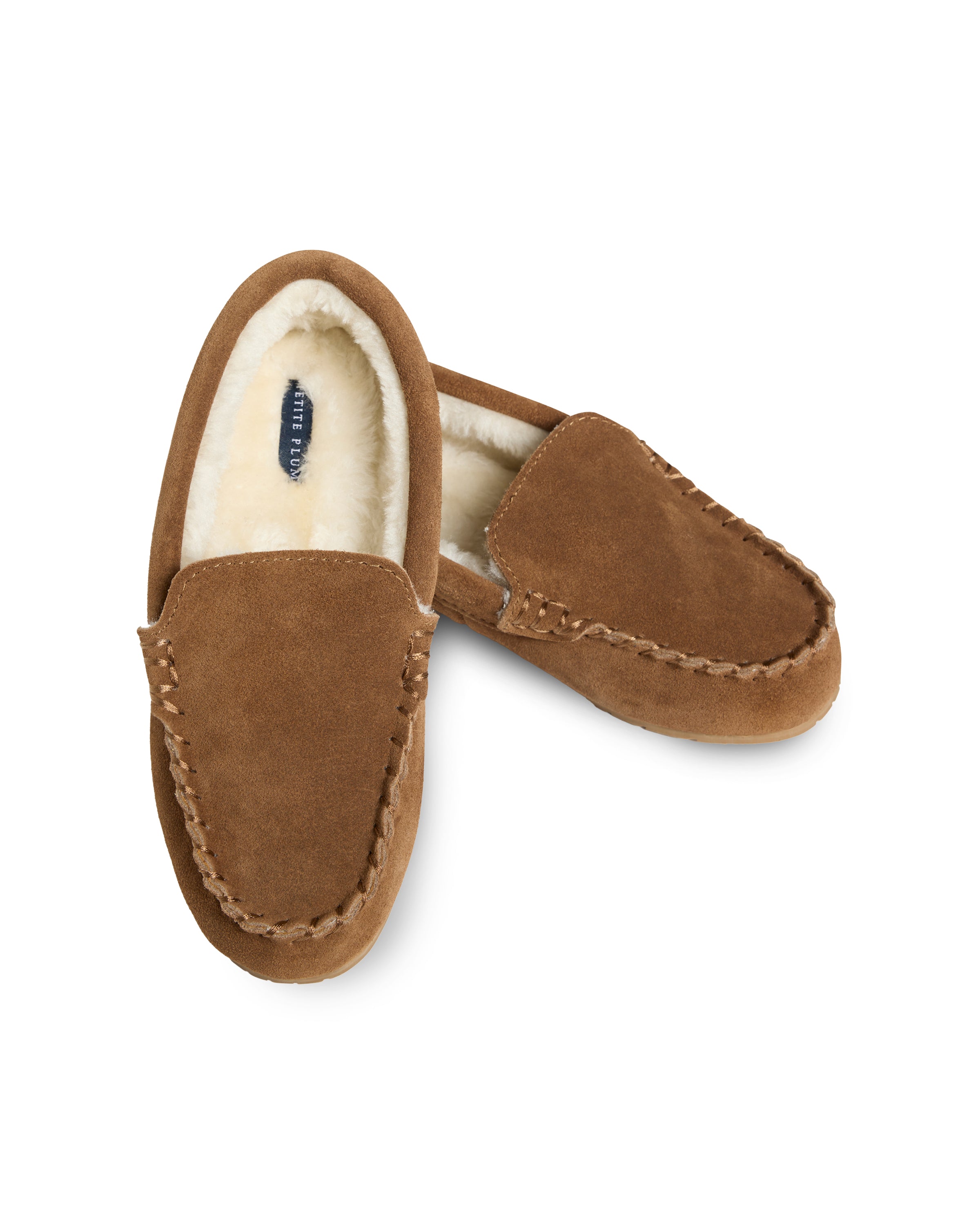 Kid s Suede Slippers in Tan