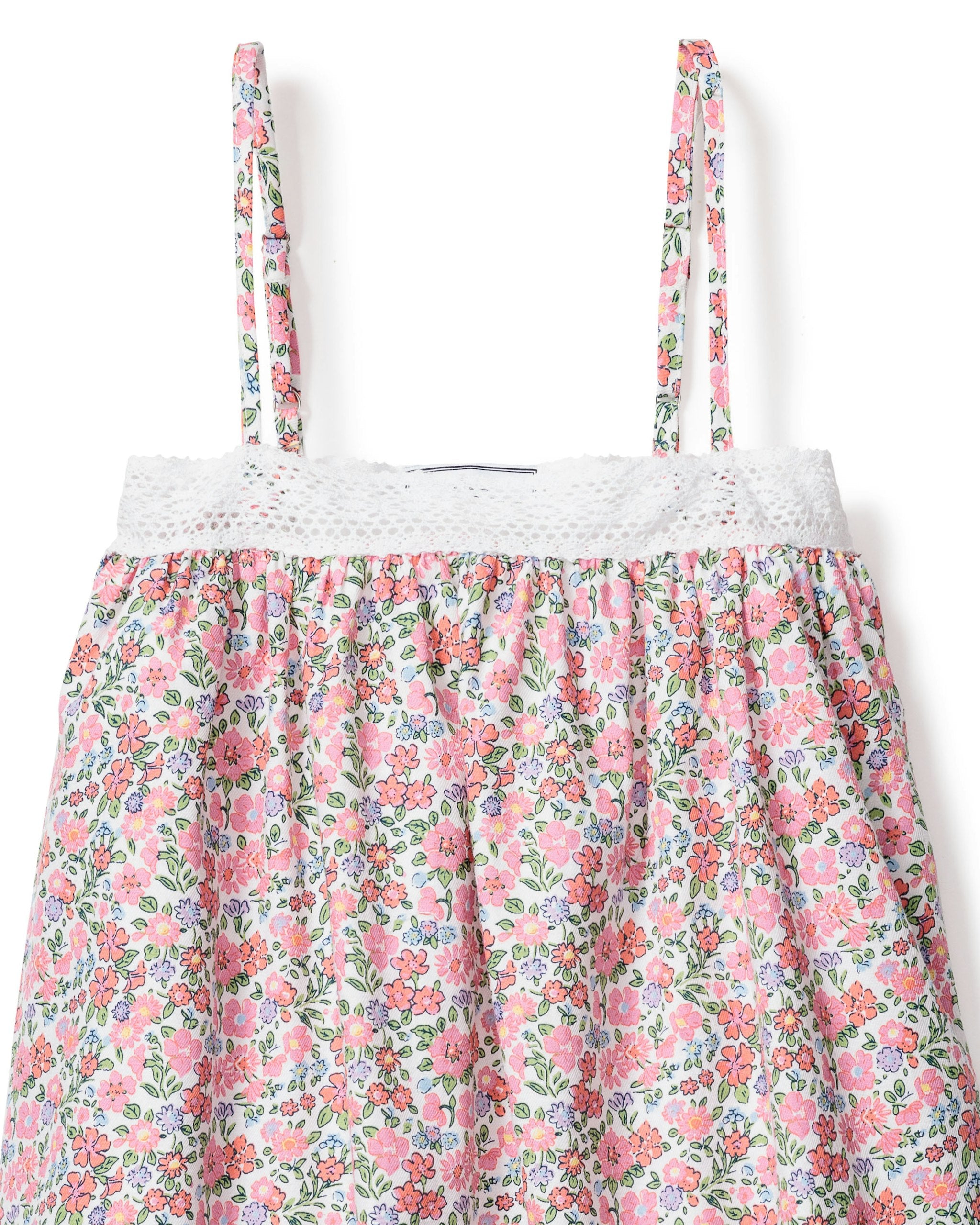 Girl's Twill Lily Nightgown in Dorset Floral in Fleurs de Rose#Color_Fleurs de Rose