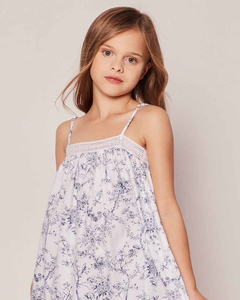 Girl's Twill Lily Nightgown in Timeless Toile