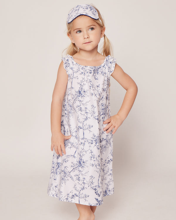 Girl's Twill Amelie Nightgown in Timeless Toile