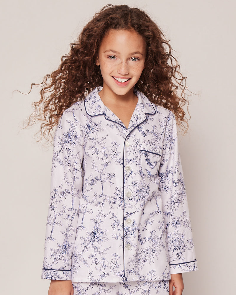 Kid's Twill Pajama Set in Timeless Toile