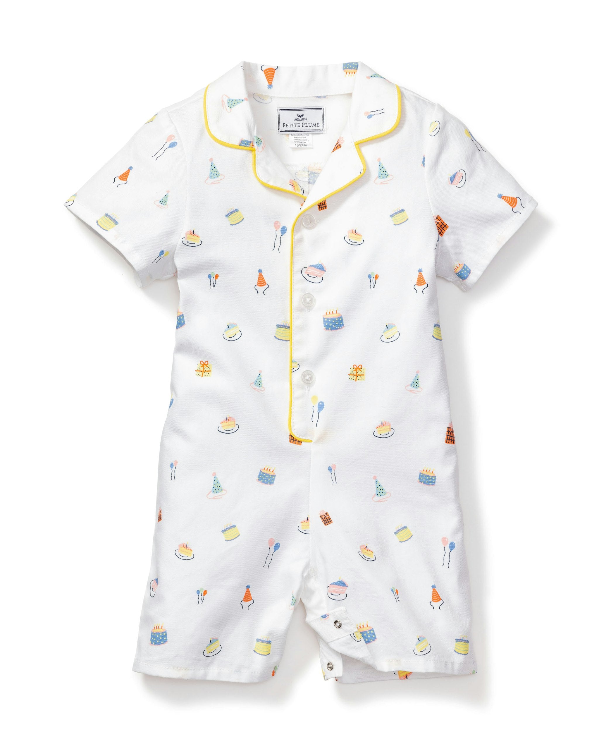Baby's Twill Summer Romper in Birthday Wishes in Birthday Wishes#Color_Birthday Wishes