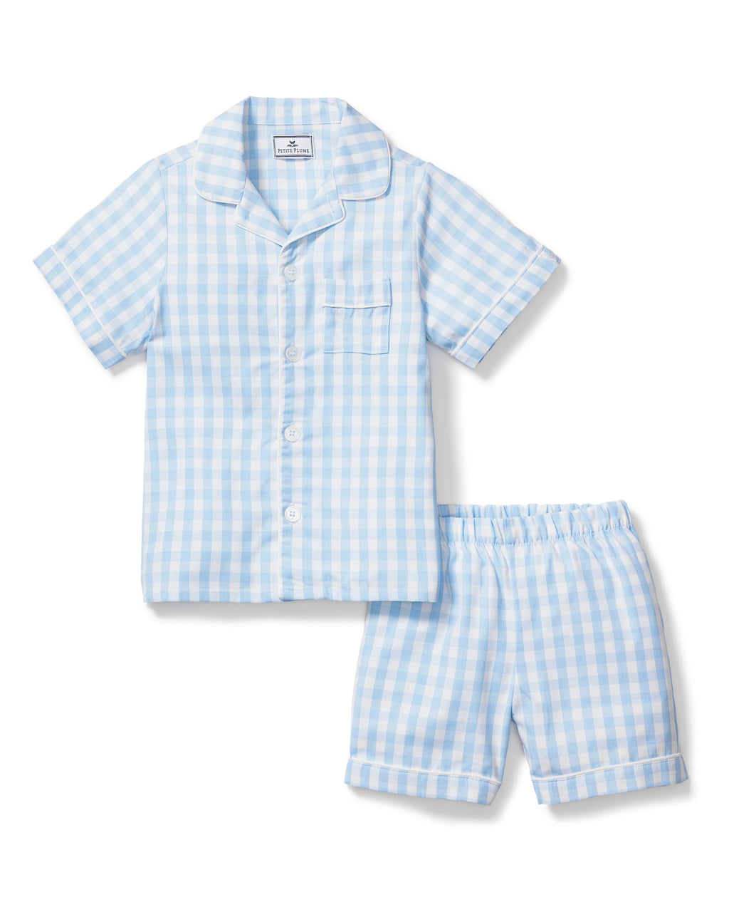 s Twill Pajama Short Set Gingham