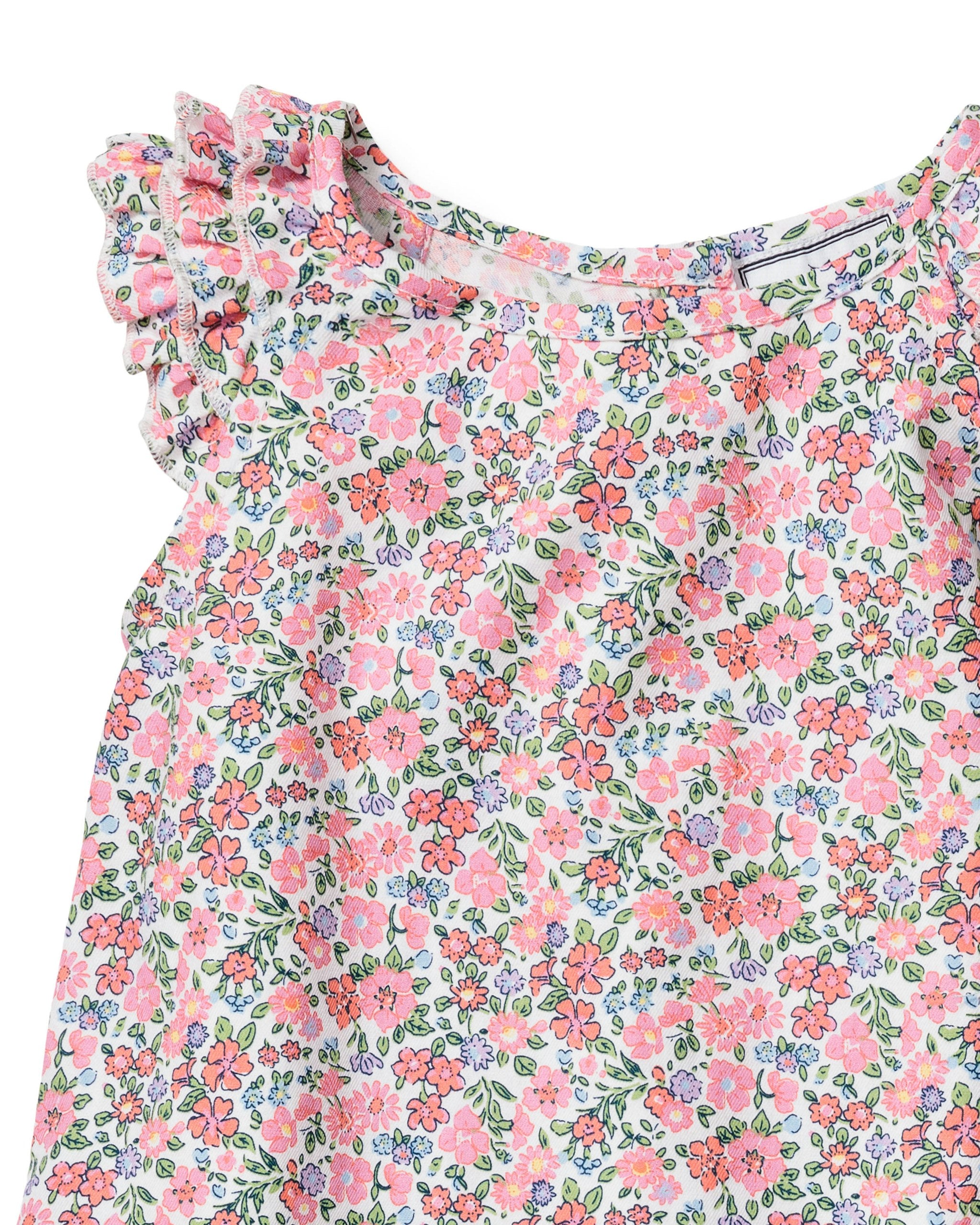 Girl's Twill Amelie Short Set in Timeless Toile in Fleurs de Rose#Color_Fleurs de Rose