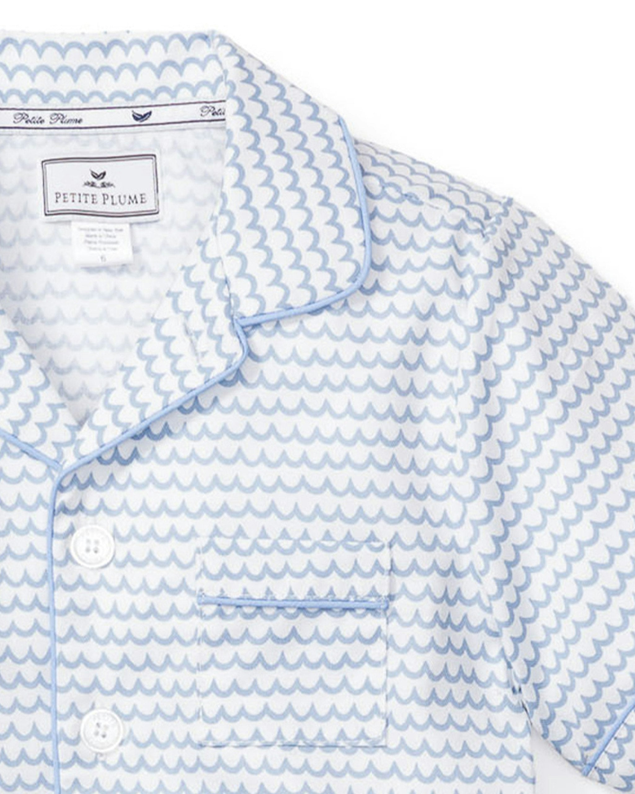 Kid's Twill Short Set in Anchors Away in La Mer#Color_La Mer