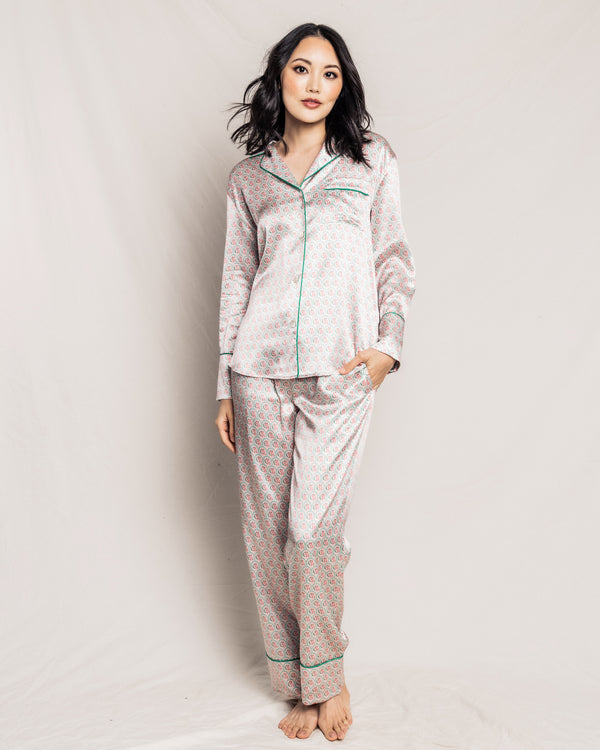Colony Hotel x Petite Plume Women's Silk Pajama Set in Exclusive Print