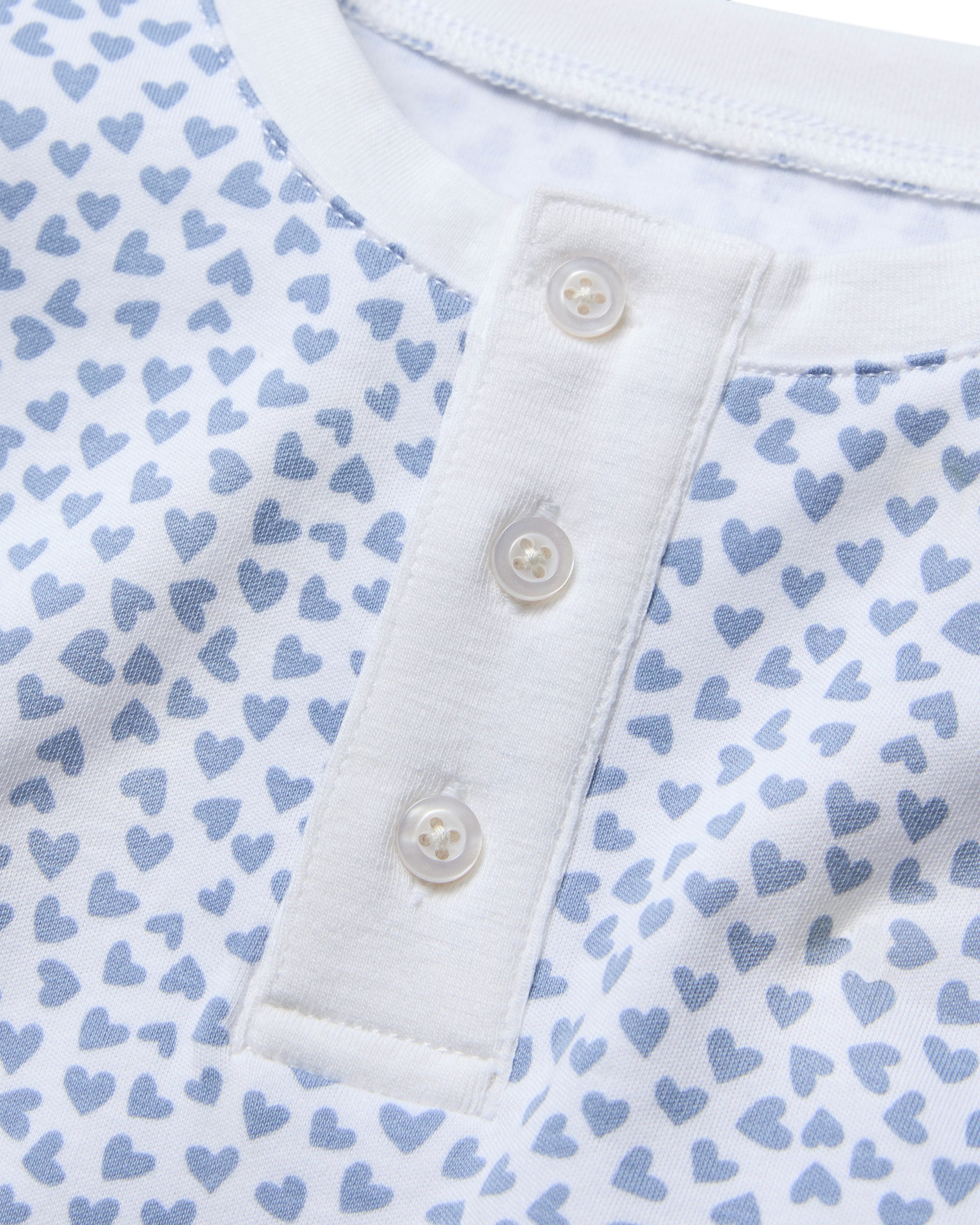 Kid's Pima Snug Fit Pajama Set in Sweethearts in Bluehearts#Color_Bluehearts