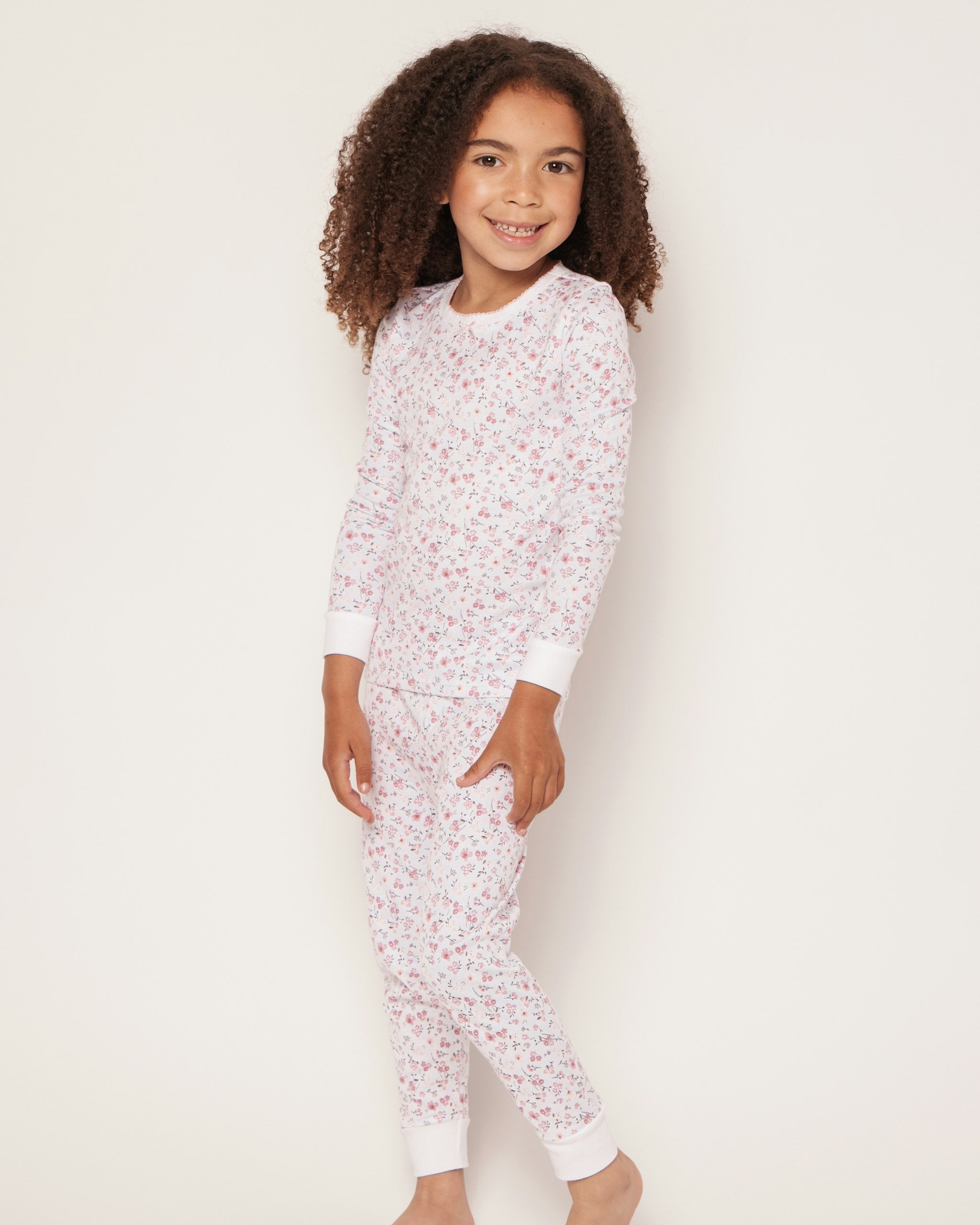 Kid's Pima Snug Fit Pajama Set in Sweethearts in Dorset Floral#Color_Dorset Floral